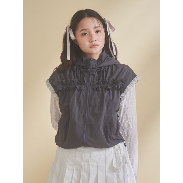 frill nylon jacket | merry jenny | 詳細画像8 