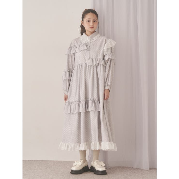 フリルドットデコレーションワンピース | merry jenny | 詳細画像2 