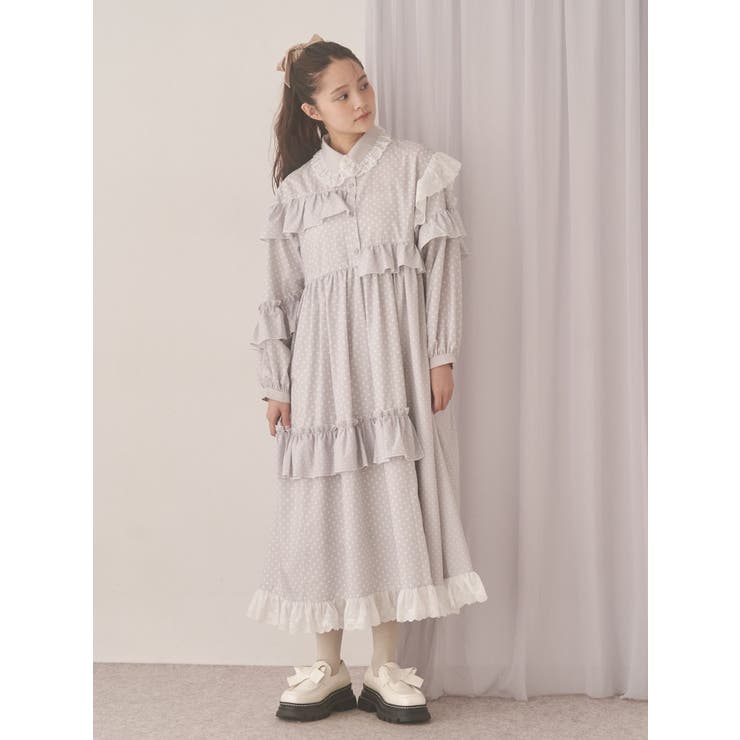 フリルドットデコレーションワンピース | merry jenny | 詳細画像3 