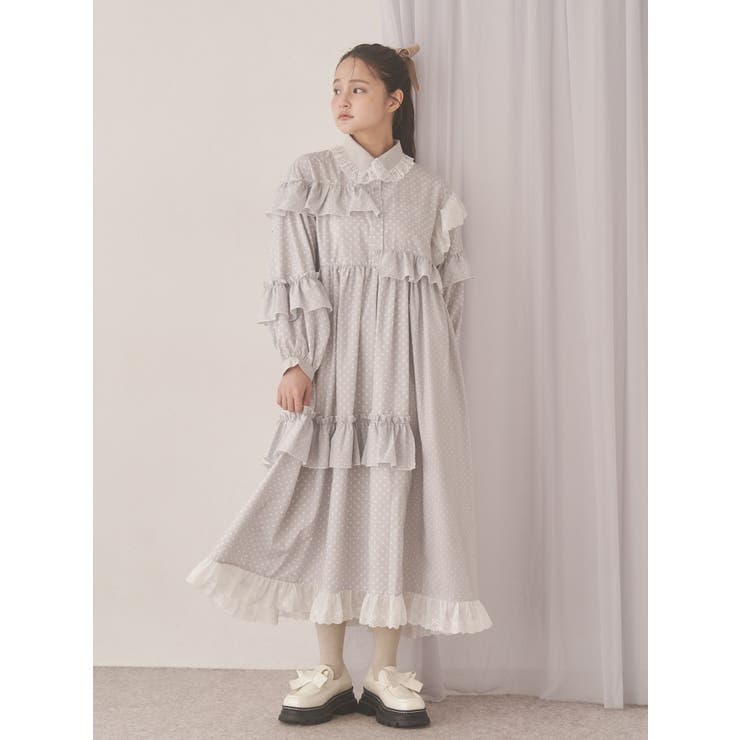 フリルドットデコレーションワンピース | merry jenny | 詳細画像4 
