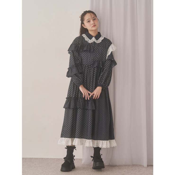 フリルドットデコレーションワンピース | merry jenny | 詳細画像8 