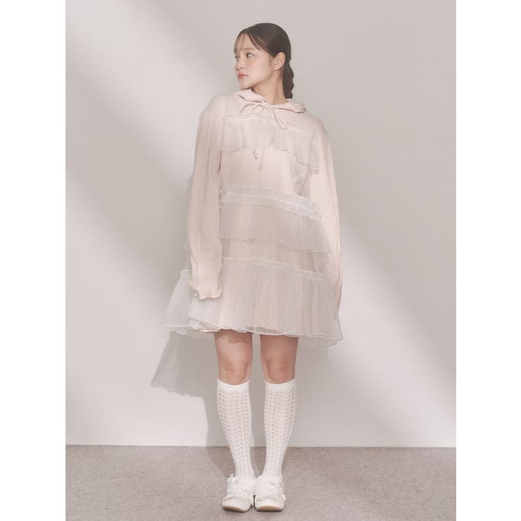 ミルキーアイレットチュールワンピース | merry jenny | 詳細画像10 
