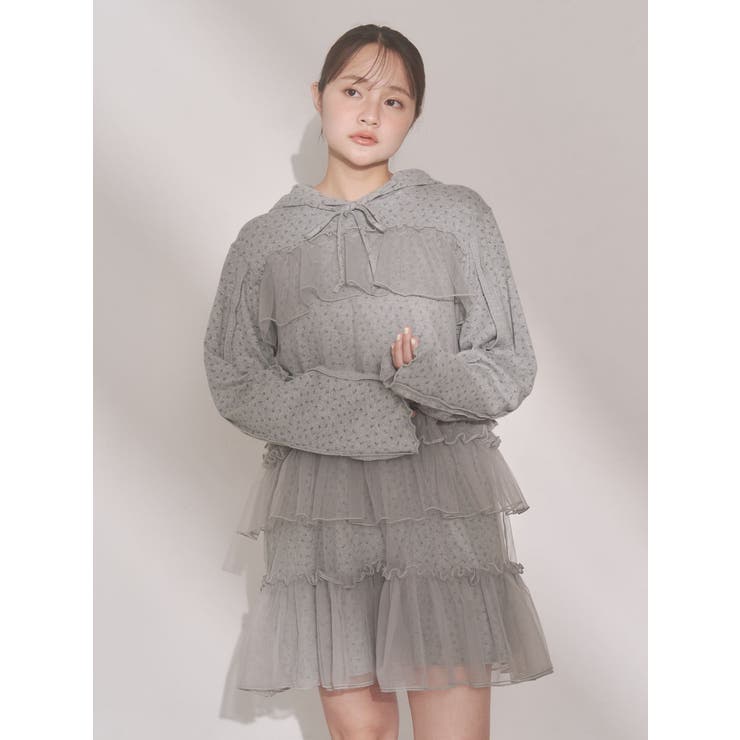 ミルキーアイレットチュールワンピース | merry jenny | 詳細画像11 