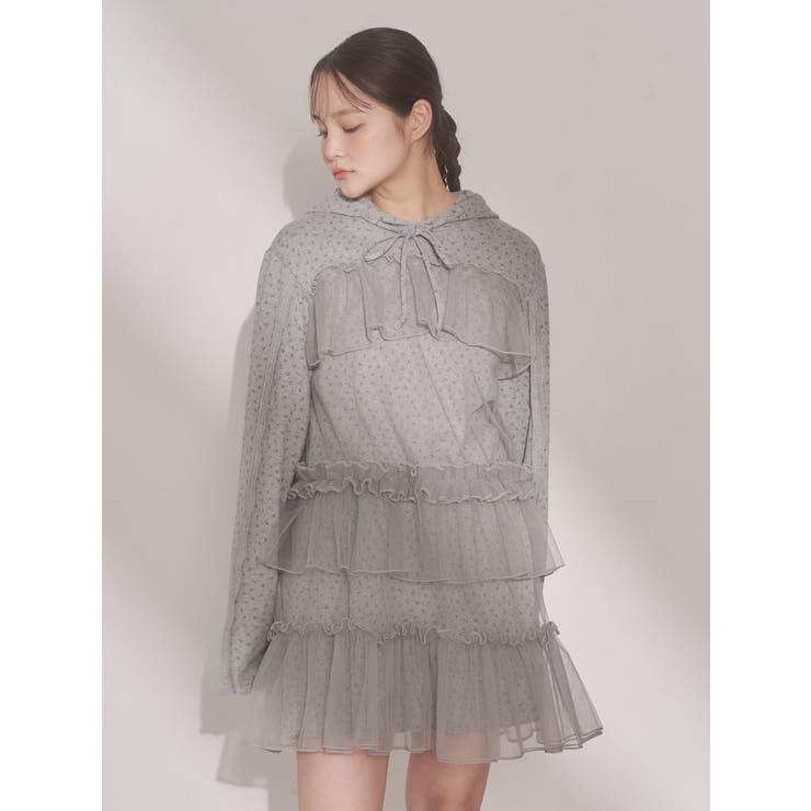 ミルキーアイレットチュールワンピース | merry jenny | 詳細画像12 