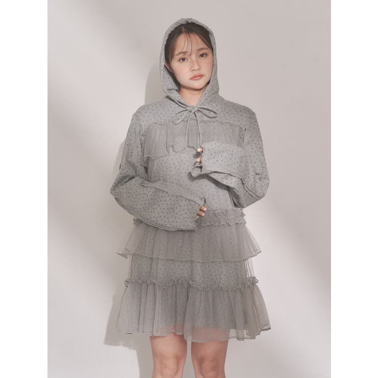 ミルキーアイレットチュールワンピース | merry jenny | 詳細画像13 