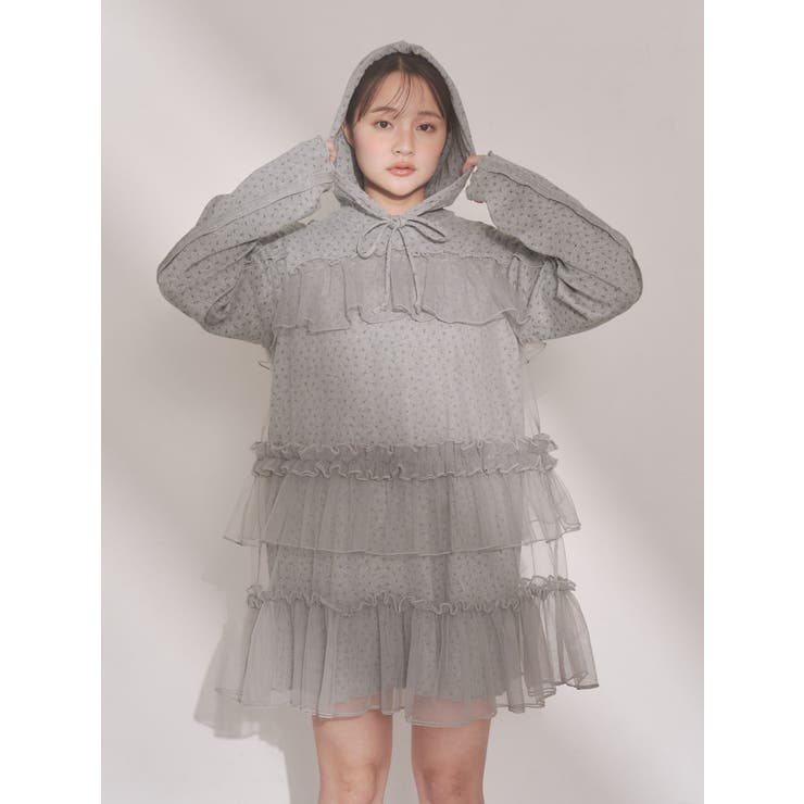 ミルキーアイレットチュールワンピース | merry jenny | 詳細画像14 