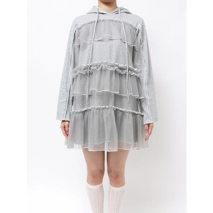 ミルキーアイレットチュールワンピース | merry jenny | 詳細画像18 