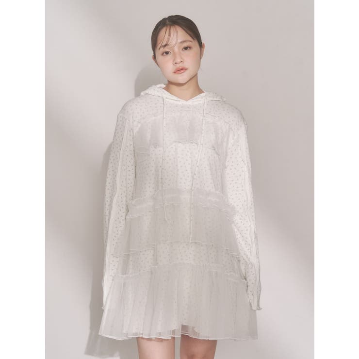 ミルキーアイレットチュールワンピース | merry jenny | 詳細画像2 