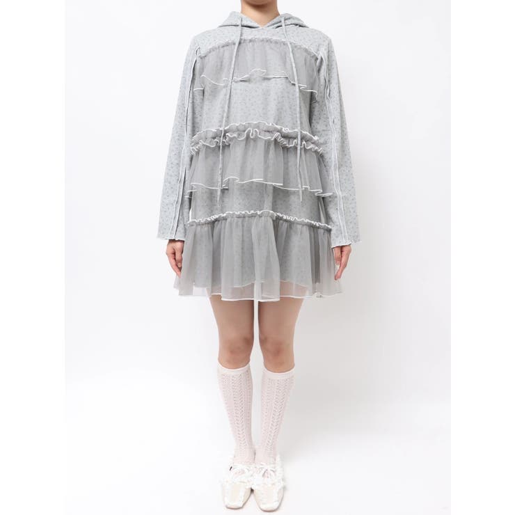 ミルキーアイレットチュールワンピース | merry jenny | 詳細画像25 