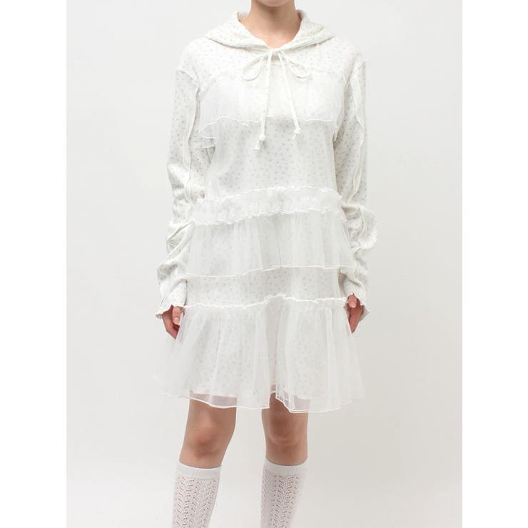 ミルキーアイレットチュールワンピース | merry jenny | 詳細画像29 