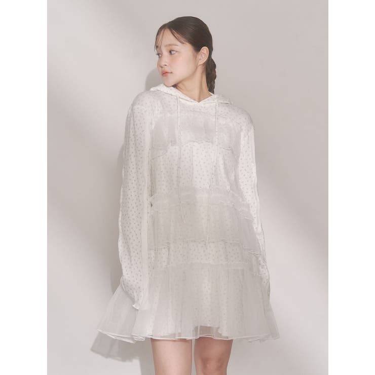 ミルキーアイレットチュールワンピース | merry jenny | 詳細画像4 