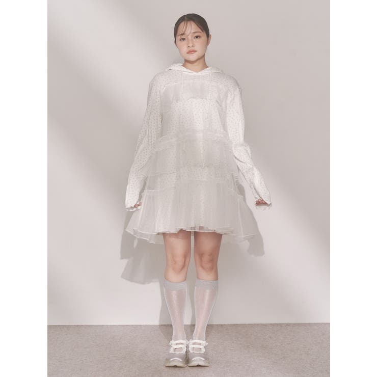 ミルキーアイレットチュールワンピース | merry jenny | 詳細画像6 