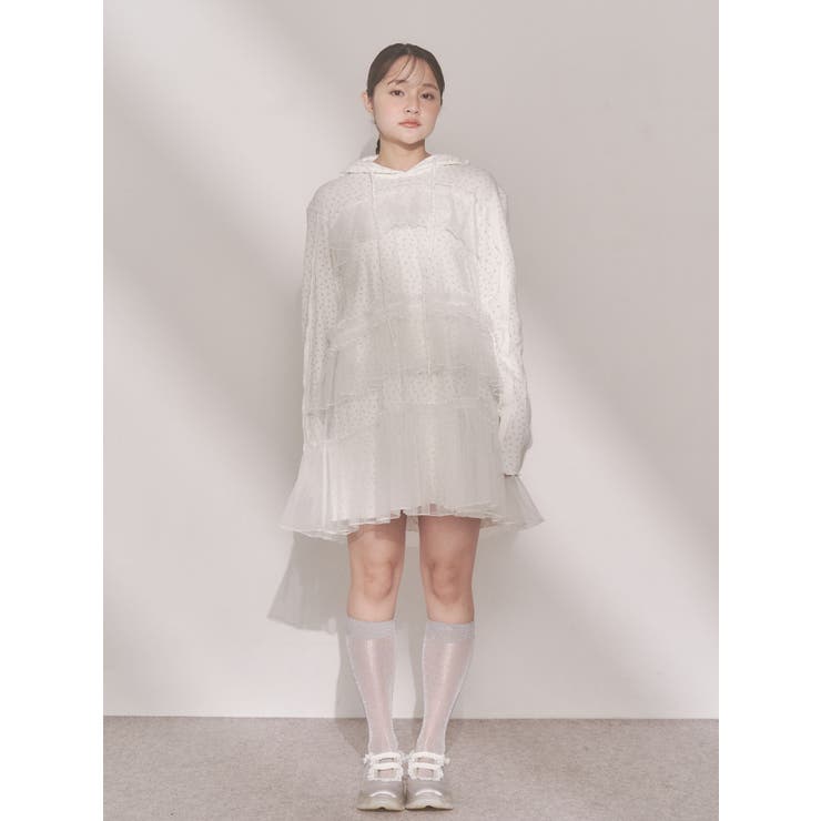 ミルキーアイレットチュールワンピース | merry jenny | 詳細画像7 