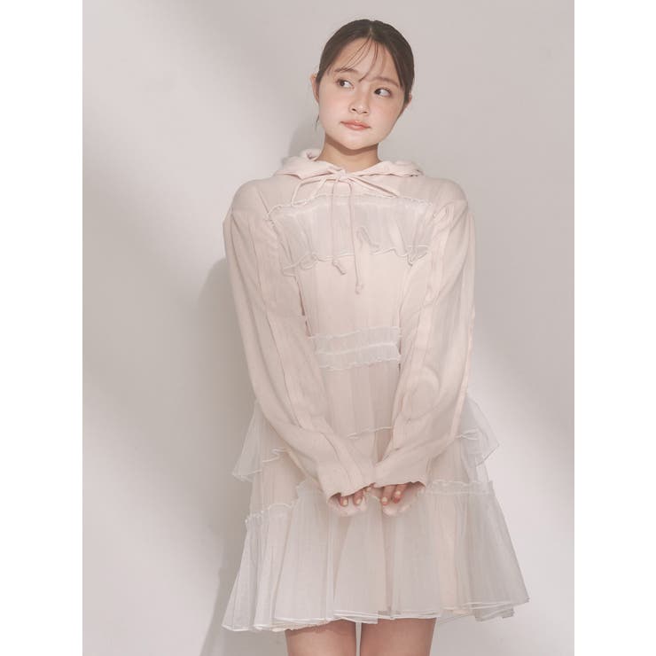 ミルキーアイレットチュールワンピース | merry jenny | 詳細画像8 