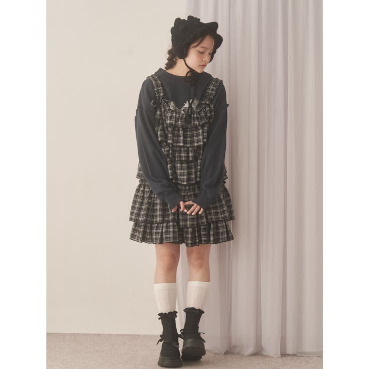 チェックホイップクリームミニワンピース | merry jenny | 詳細画像18 