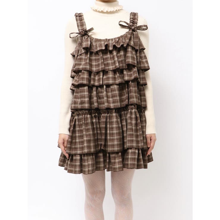 チェックホイップクリームミニワンピース | merry jenny | 詳細画像19 