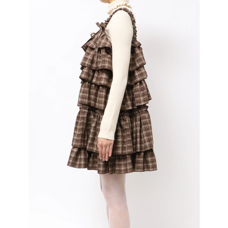 チェックホイップクリームミニワンピース | merry jenny | 詳細画像20 