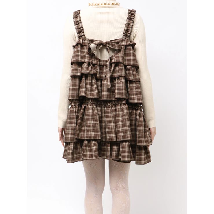 チェックホイップクリームミニワンピース | merry jenny | 詳細画像21 