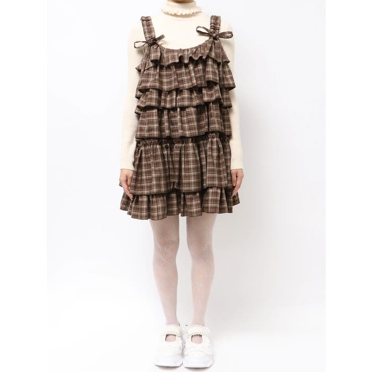 チェックホイップクリームミニワンピース | merry jenny | 詳細画像26 