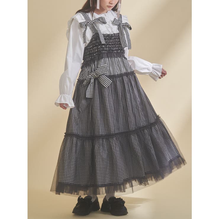 チュールリボンキャミワンピース | merry jenny | 詳細画像1 