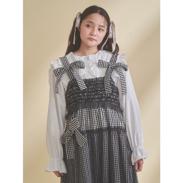 チュールリボンキャミワンピース | merry jenny | 詳細画像13 