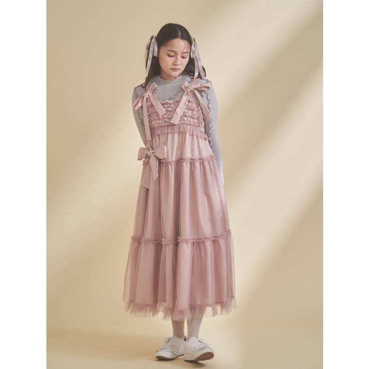 チュールリボンキャミワンピース | merry jenny | 詳細画像19 