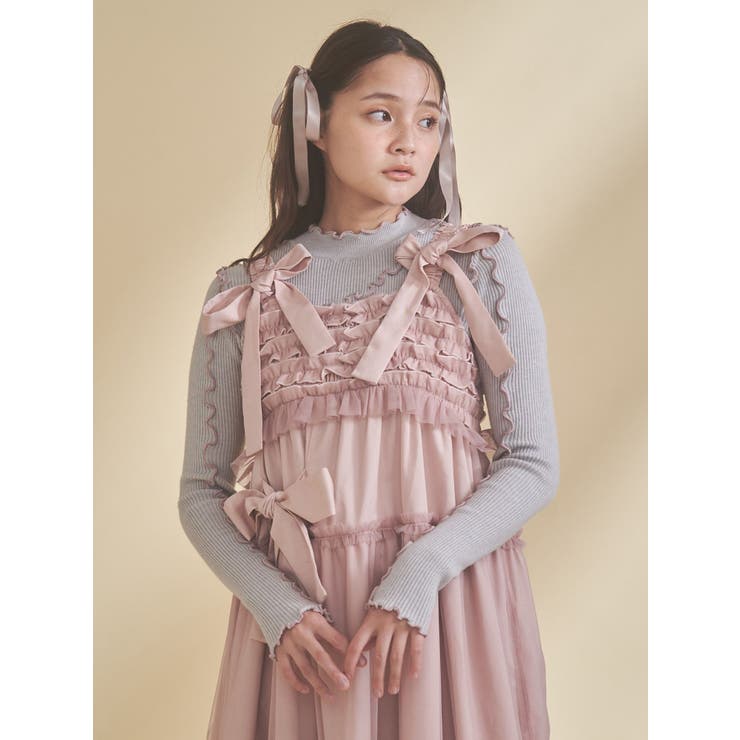 チュールリボンキャミワンピース | merry jenny | 詳細画像20 