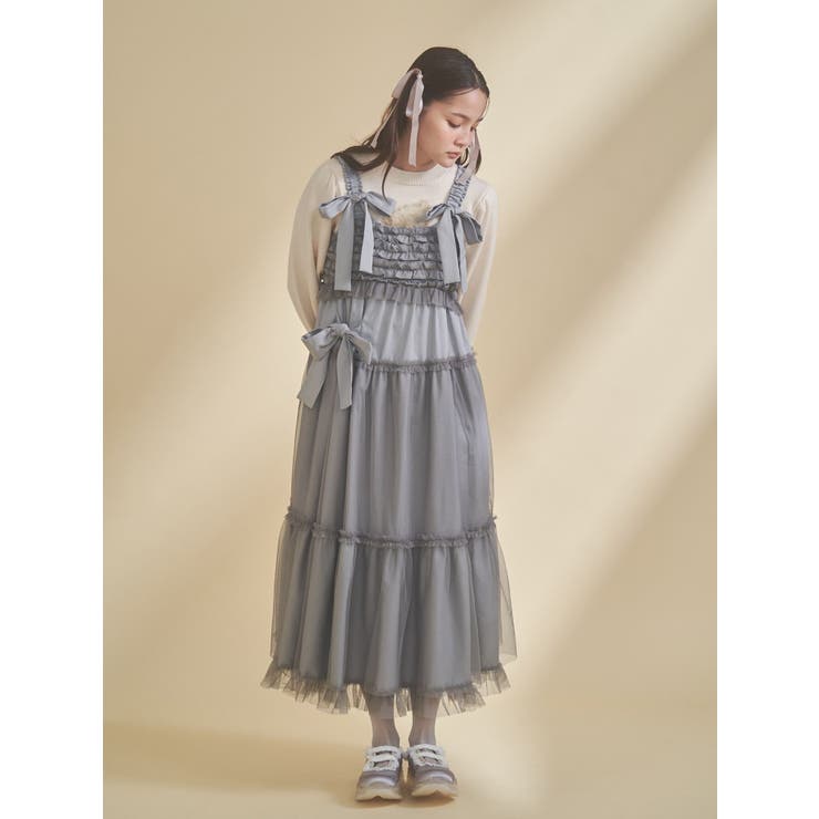 チュールリボンキャミワンピース | merry jenny | 詳細画像21 