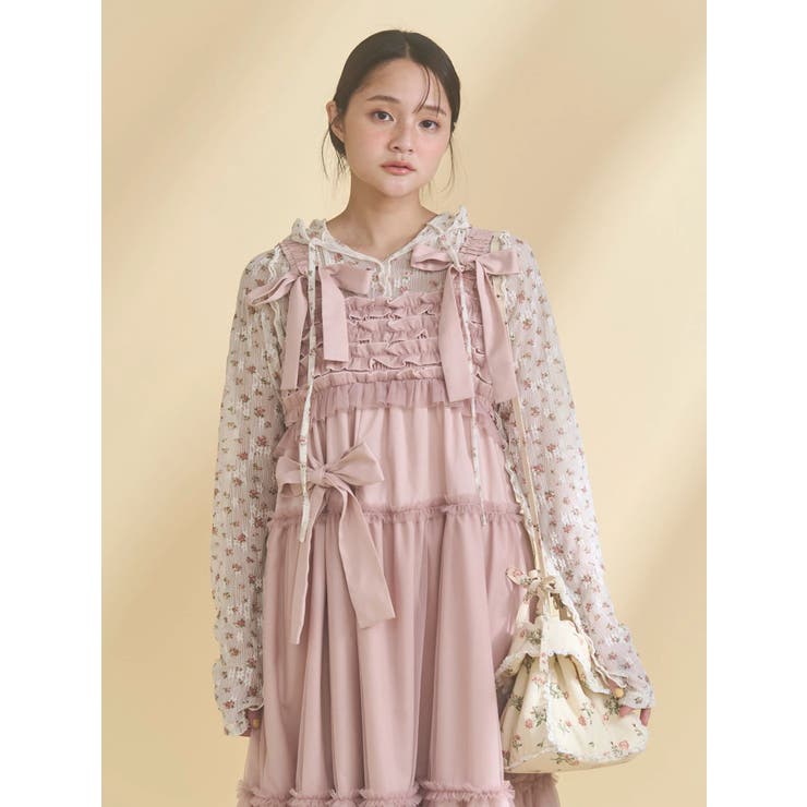 チュールリボンキャミワンピース | merry jenny | 詳細画像36 