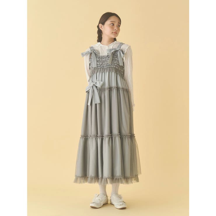 チュールリボンキャミワンピース | merry jenny | 詳細画像44 