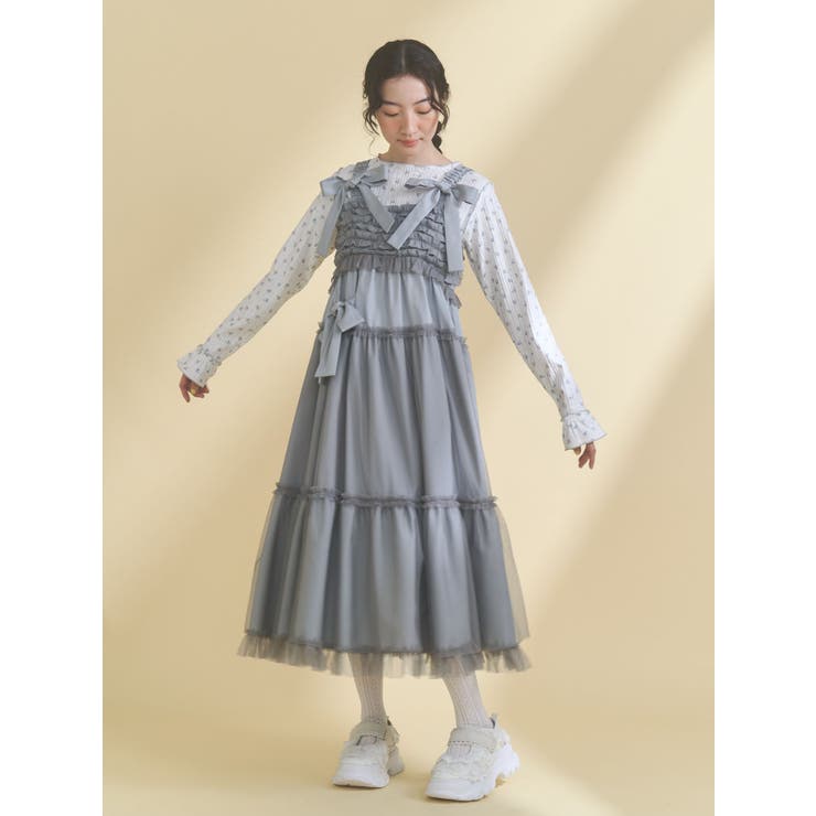 チュールリボンキャミワンピース | merry jenny | 詳細画像6 