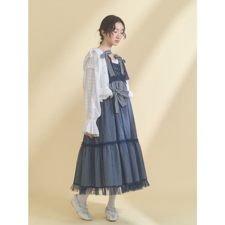 チュールリボンキャミワンピース | merry jenny | 詳細画像9 