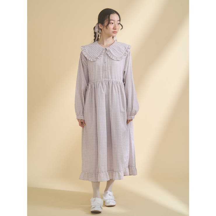 チェックフリルカラーワンピース | merry jenny | 詳細画像11 
