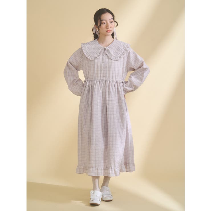 チェックフリルカラーワンピース | merry jenny | 詳細画像12 