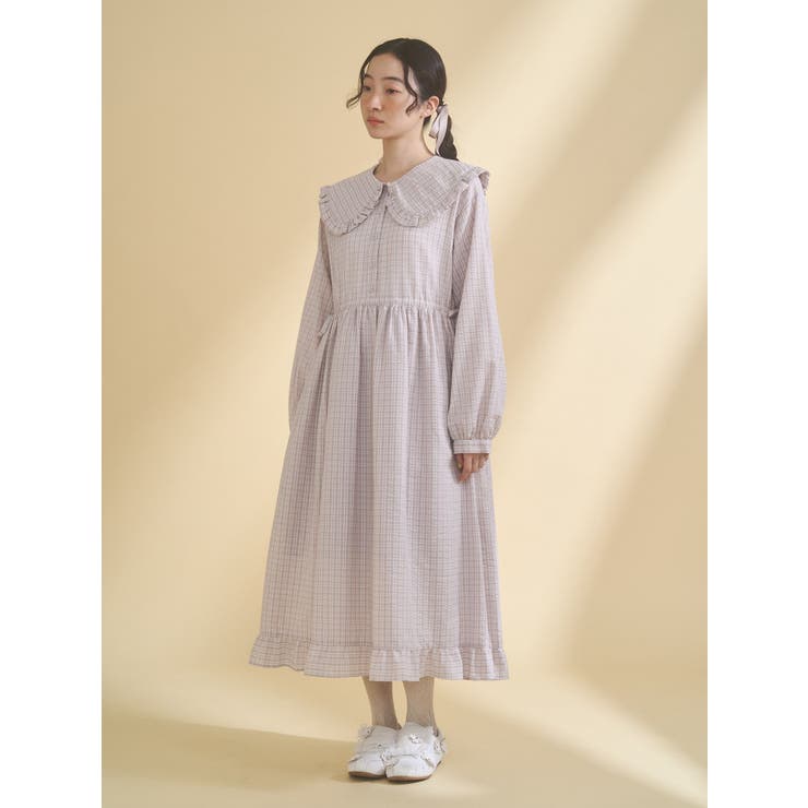 チェックフリルカラーワンピース | merry jenny | 詳細画像13 