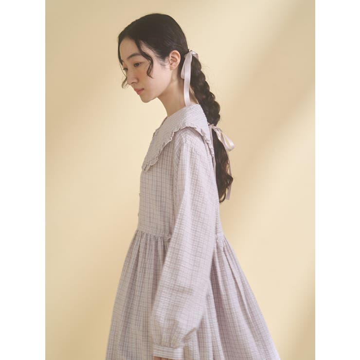 チェックフリルカラーワンピース | merry jenny | 詳細画像16 