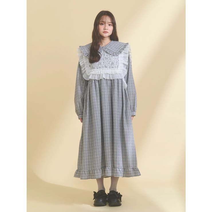 チェックフリルカラーワンピース | merry jenny | 詳細画像18 
