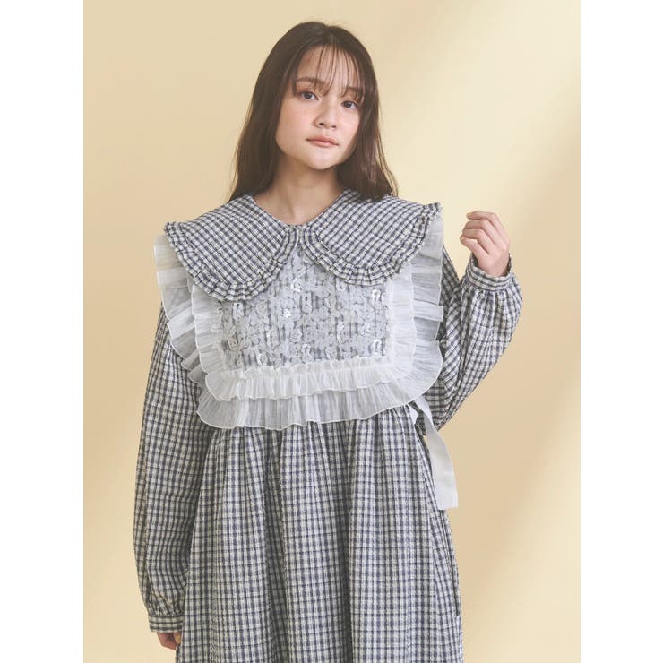 チェックフリルカラーワンピース | merry jenny | 詳細画像20 