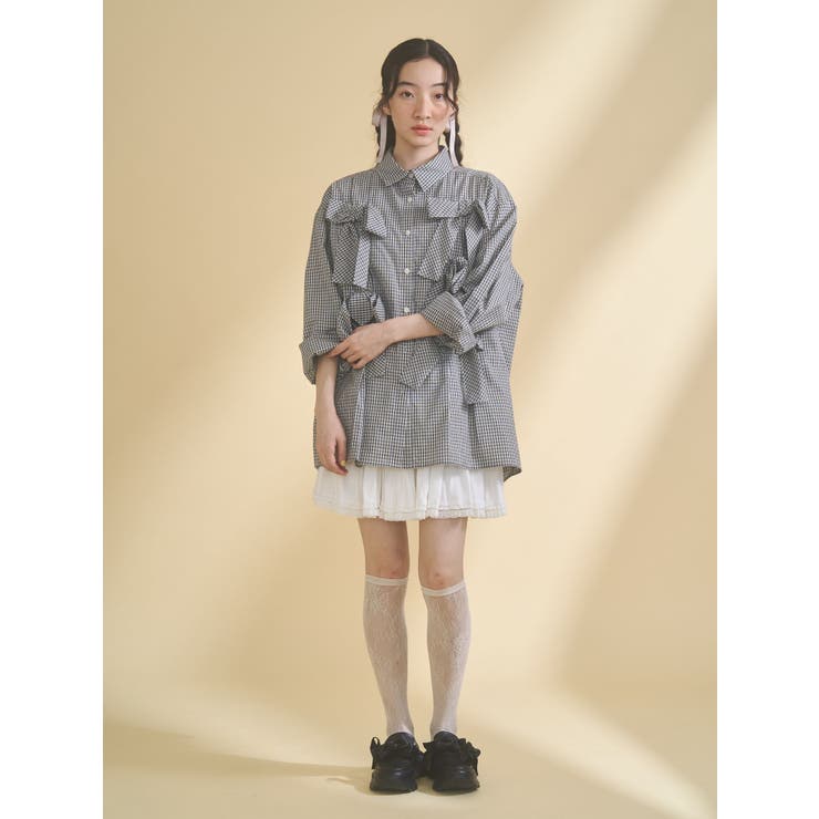 bon bon ribbon shirt[品番：MKSW0068389]｜merry jenny（メリージェ二