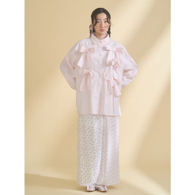 bon bon ribbon shirt[品番：MKSW0068389]｜merry jenny（メリージェ二