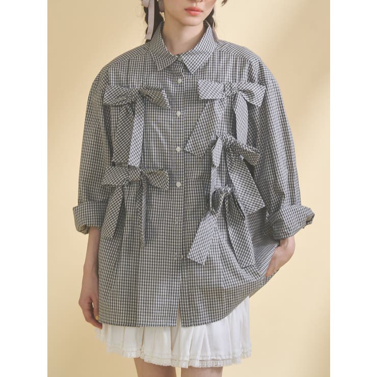 bon bon ribbon shirt[品番：MKSW0068389]｜merry jenny（メリージェ二