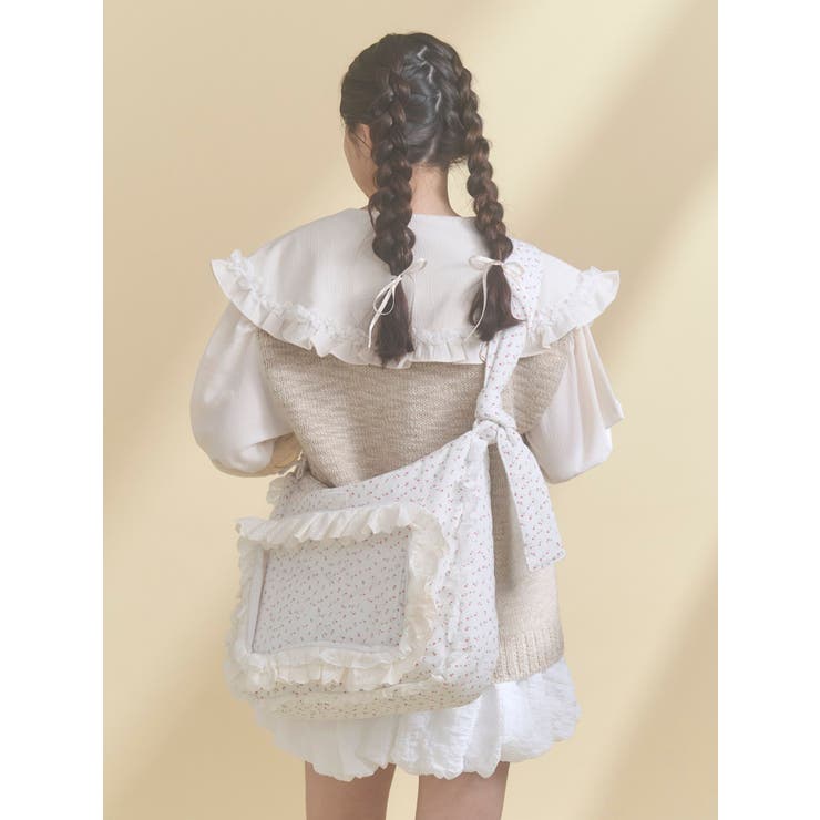 フリルカラーニットドッキングブラウス | merry jenny | 詳細画像5 