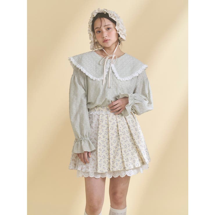 dot laceフリルカラーブラウス | merry jenny | 詳細画像15 