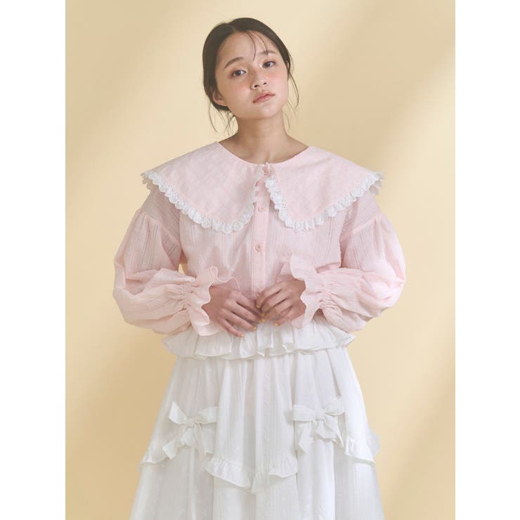 dot laceフリルカラーブラウス | merry jenny | 詳細画像18 