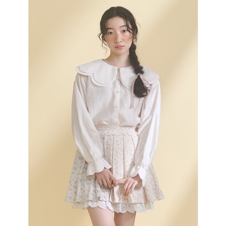 おはなスカラップブラウス | merry jenny | 詳細画像2 