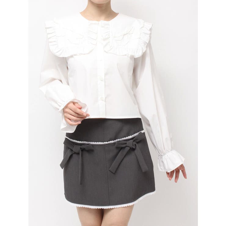 ribbonフリルカラーブラウス | merry jenny | 詳細画像24 