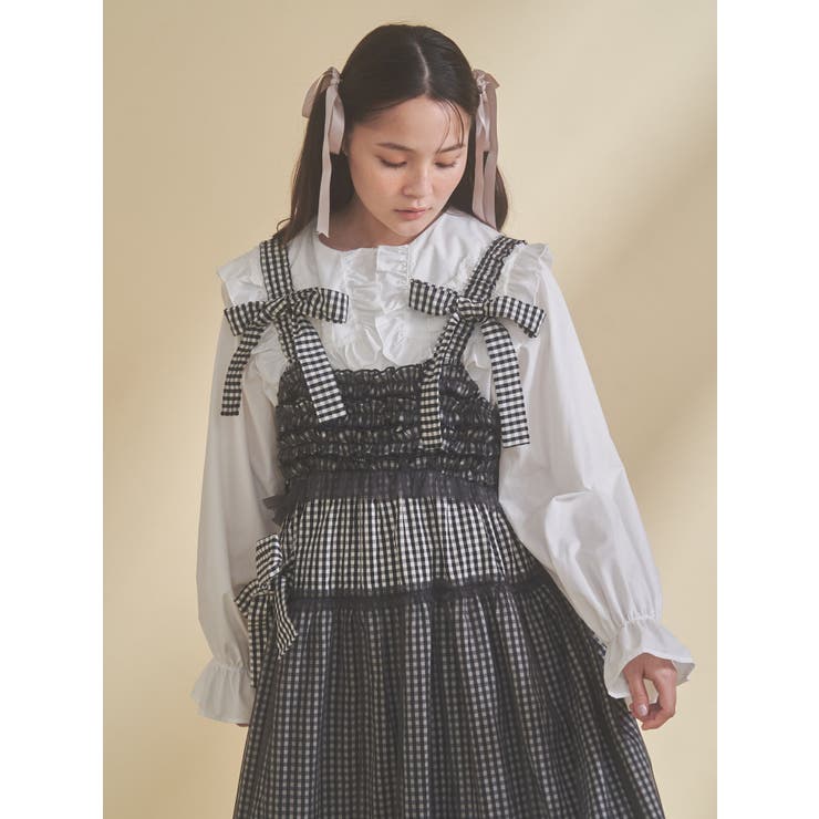 ribbonフリルカラーブラウス | merry jenny | 詳細画像3 