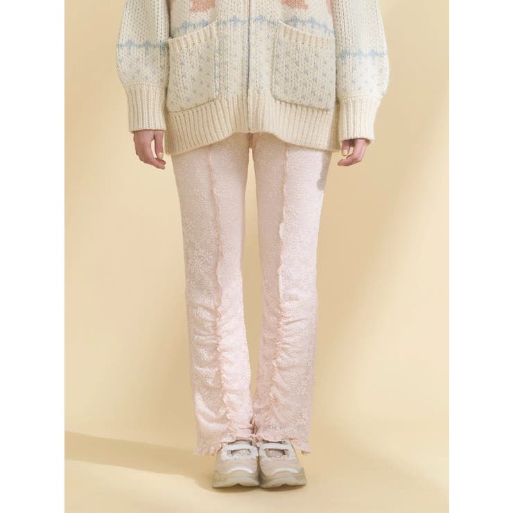 ピンク | lace panel pants | merry jenny