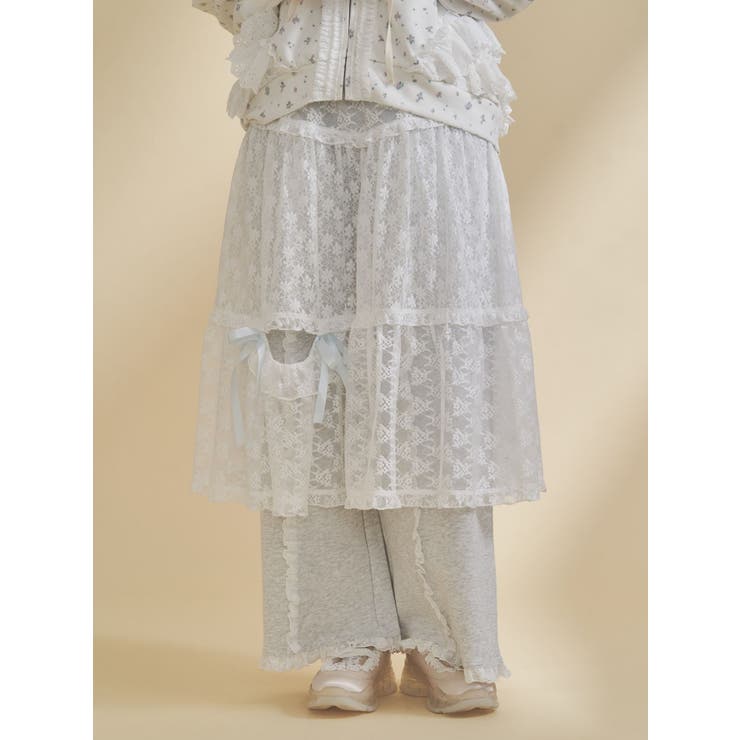 レースフリルスウェットパンツ | merry jenny | 詳細画像6 