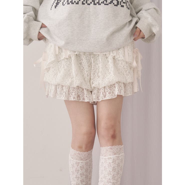 アイボリー | シュガーフリルカボチャパンツ | merry jenny